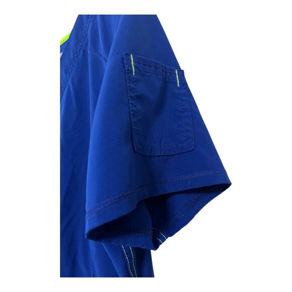 Scrubstar Women’s Size M Royal Sapphire Blue Active Scrub Top – Reflective Trim, - Picture 4 of 9